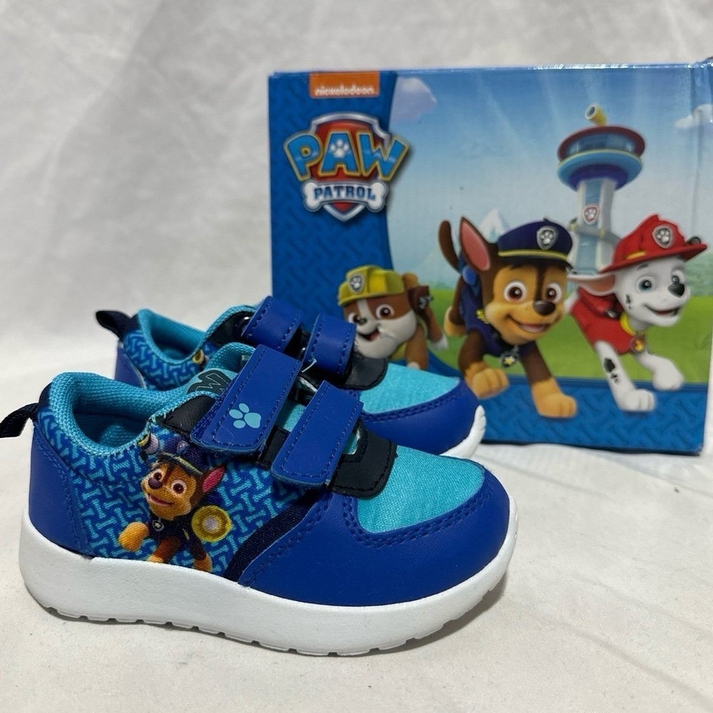 Paw Patrol Velcro Shoes Blue New With Box